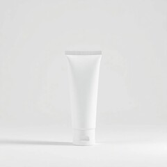 Photorealistic White Cosmetic Tube Mockup Minimalist Product Design