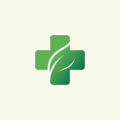 Wellness eps vector with human silhouette and green leaf