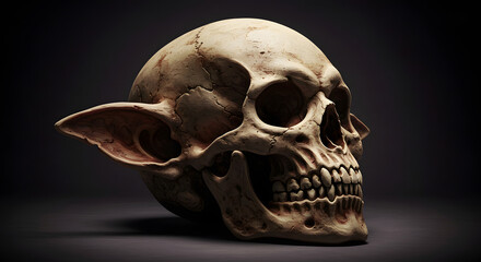 Obraz premium Skull with elf ear