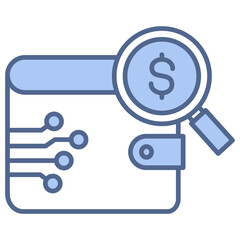 Expense Tracking Blue Icon