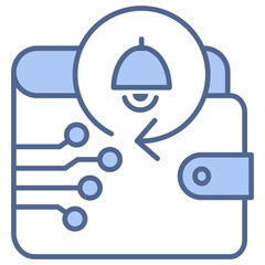 Real Time Notification Blue Icon