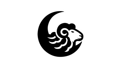 sheep icon, eid ul adha icon, cloud sheep icon, goat, horns, logo, vector, animal, cartoon, illustration, design, icon, symbol, drawing, mammal, fun, black, face sheep, mammal face icon, moon icon