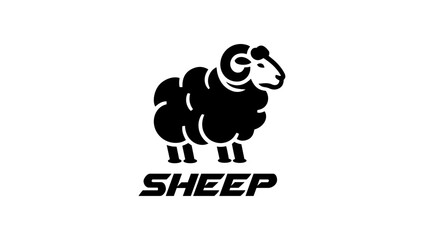 sheep icon, eid ul adha icon, cloud sheep icon, goat, horns, logo, vector 
