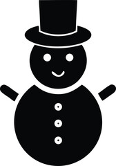 snowman silhouette vector