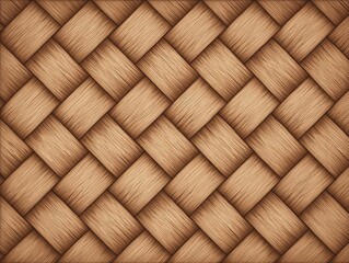 Intricate woven texture background in warm wooden tones.