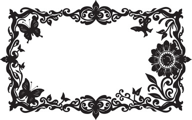 Butterfly Floral Laser Cut Frames Set