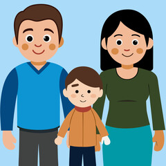 happy family vector illustration