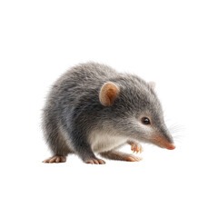 Curious animal behavior of a small mammal studio setting animal photography transparent background close-up view