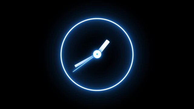 Simple blue wall clock set against a dark black canvas, visually capturing the quiet speed and inevitable passage of life and time.