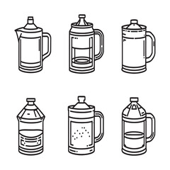 basic water can sketch style vector art