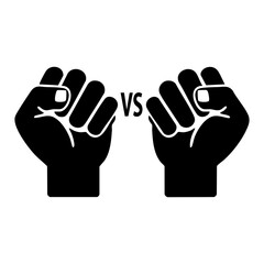 Black Fist VS Fist Silhouette Vector | Protest and Resistance Versus Icon