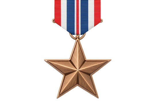 American flag on a star shape, a national symbol and honor, could be an illustration or icon with stripes - Powered by Adobe