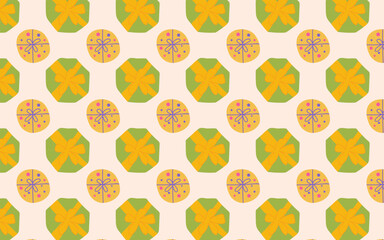 Festive seamless gift pattern with a touch of organic style. Perfect for wrapping paper, digital backgrounds, invitations, and textile prints. Add a cheerful vibe!