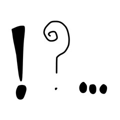 question mark and exclamation mark