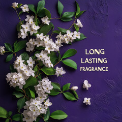 Long-lasting fragrance backgrounds with flowers, such as Sunflower, black daisy orchid, zucchini, and chrysanthemums on different colored backgrounds.
