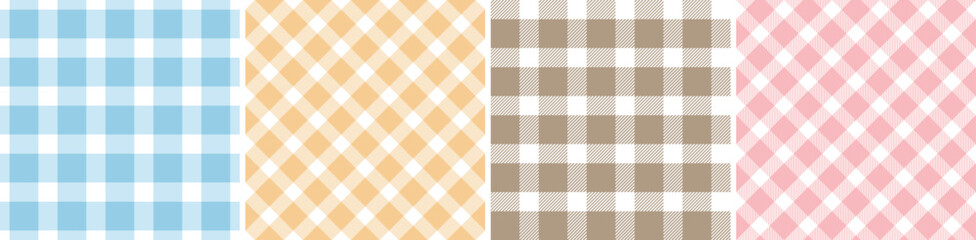 Gingham design seamless pattern tartan plaid for dress check,flannel skirt, tablecloth other modern and fashion print.