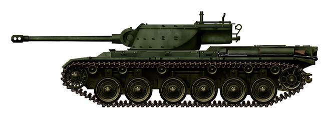 An alternative tank based on the hull of the Centurion tank and the turret of the Jackson tank destroyer