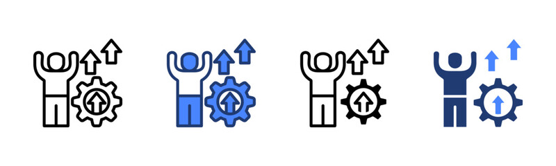 Skill Development icon sheet multiple style collection