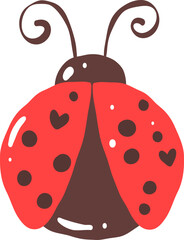 Cute Ladybug Flat Design