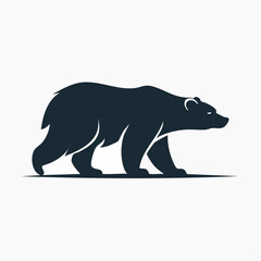 Fototapeta premium Polar Bear Silhouette - Minimalist Arctic Vector