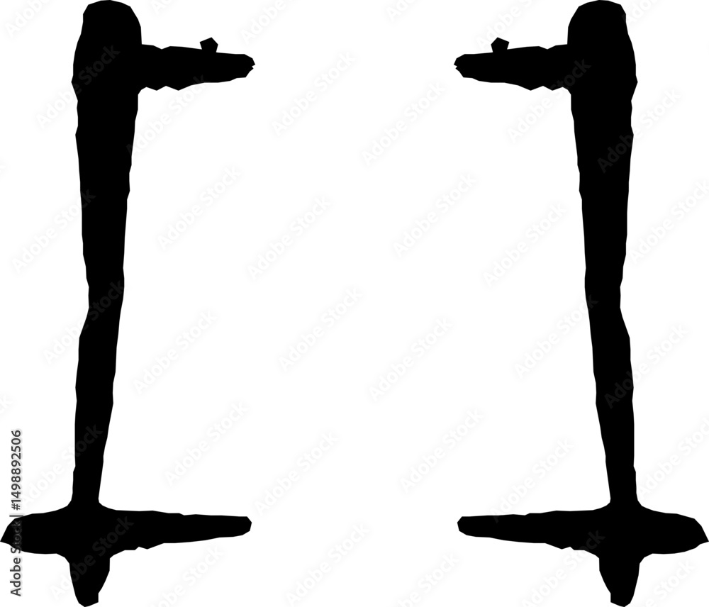Fototapete text brackets icon. black quotation marks. curly braces, double symmetric and angle. vintage typogra