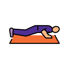 push ups color line icon for digital and print projects.