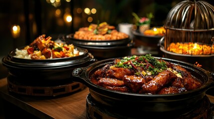 Exquisite culinary experience fine dining restaurant food photography elegant ambiance close-up view gastronomic art