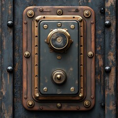 Obraz premium Industrial era mechanical push button high resolution picture