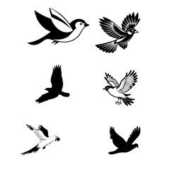 Birds Flying Vector Images. Black Birds Flying Vector Images. flying bird vector image.
