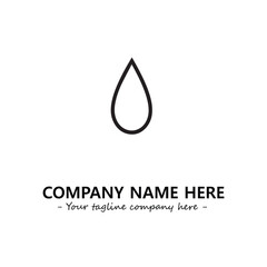 Water drop logo company design vector illustration