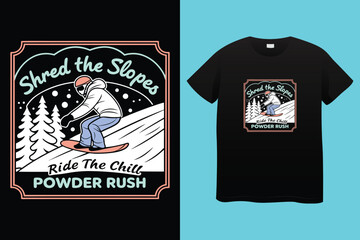 Man Riding Snowboard – Vibrant Mountain Snow Scene Illustration, Colorful Snowboarder on Snowy Peak – Winter Activity Vector, Thrilling Snowboarding Adventure – Vector Man on Icy Slope.