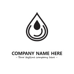 Water drop logo company design vector illustration