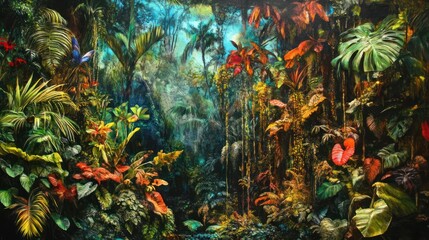 Lush Tropical Rainforest: A Vivid Tapestry of Exotic Flora and Fauna