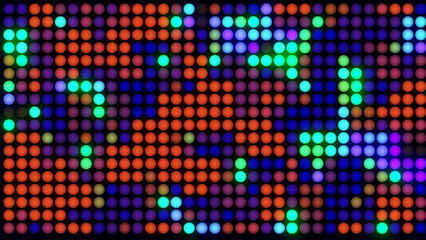 Modern abstract dots assorted in a rainbow colors, Disco pattern