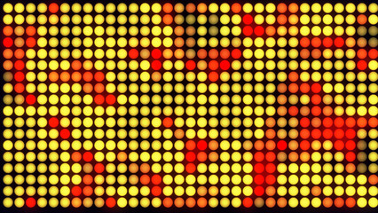 Modern abstract dots assorted in a rainbow colors, Disco pattern