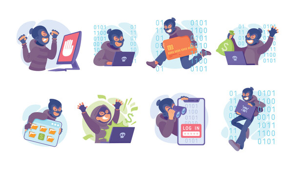 Illustrations for Raising Awareness Around Digital Theft and Cybersecurity Issues