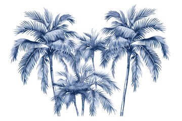Antique of palm tree sketch outdoors drawing.