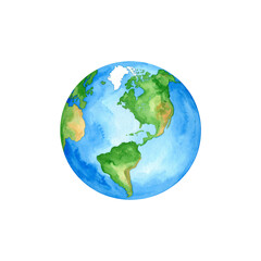 Fototapeta premium Erdball Kugel: 3D abstrakt blau grüner Planet mit Landkarte von Europa, Amerika, Asien, Australien und Ozean für globales Business, Reisen und Erdkunde