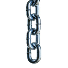 Close-up of Metallic Chain Links with Shiny Surface Reflection