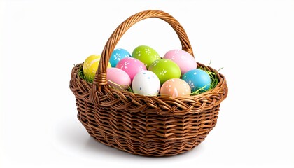easter eggs in basket