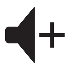 Obraz premium sound up black icon
