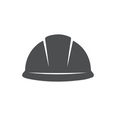 construction helmet, safety helmet, hard hat, safety equipment silhouette icon vector illustration on white background
