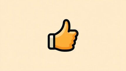 Orange thumbs up icon
