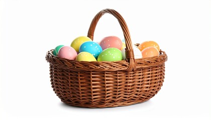 easter eggs in basket