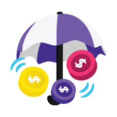 Business Insurance Vector style icon. Eps 10 file