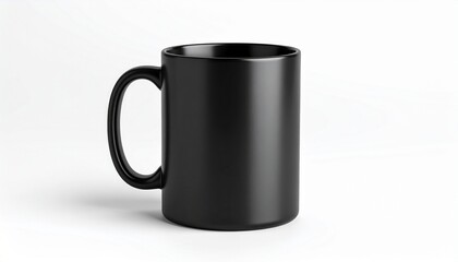black cup isolated on white