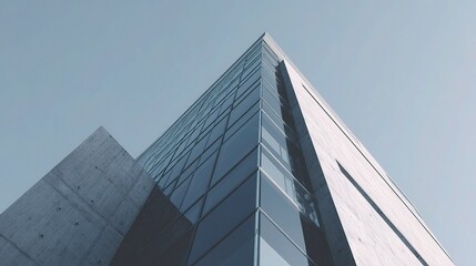 Sleek Glass Corporate Building Reaching Into the Sky