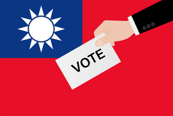 Election in Taiwan. Election Concept. Vector Illustration.