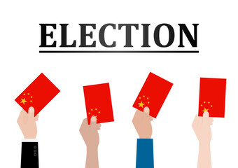 Election in China. Election Concept. Vector Illustration.
