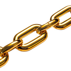 Obraz premium Glimmering Gold Chain Links with Reflective Surface and Smooth Finish